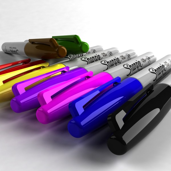 sharpie markers 3d max - Sharpie by BiernisJC